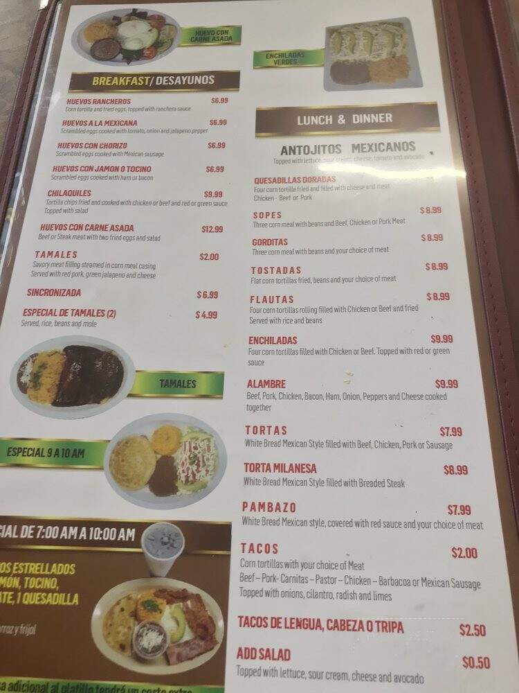 Taqueria Mi Mexi - Tampa, FL menu_pic
