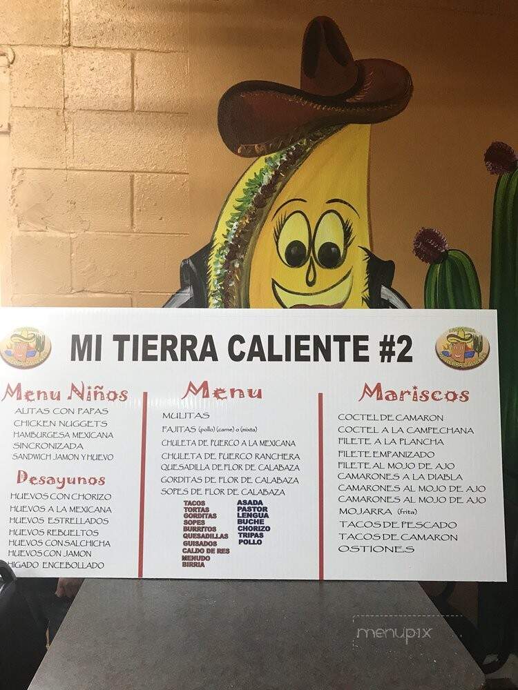 Taqueria Mi Tierra Caliente #2 - Nashville, TN menu_pic