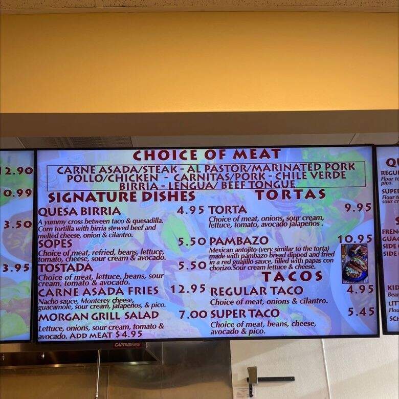 Taqueria Morgan Grill - Morgan Hill, CA menu_pic