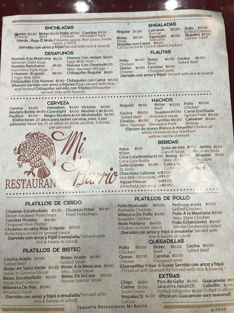 Taqueria Restaurante Mi Barrio - Brooklyn, NY
