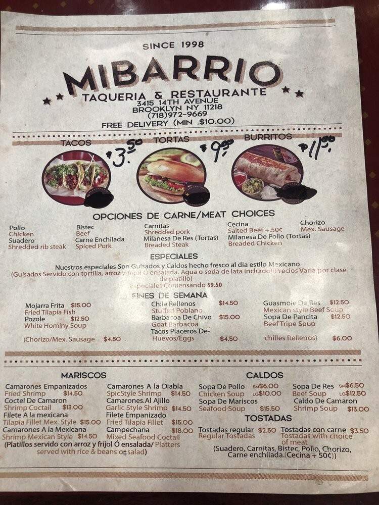 Taqueria Restaurante Mi Barrio - Brooklyn, NY