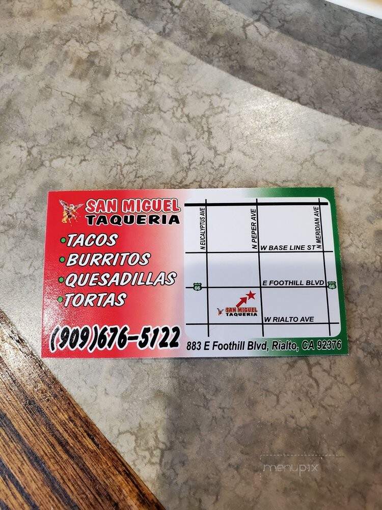 Taqueria San Miguel - Rialto, CA