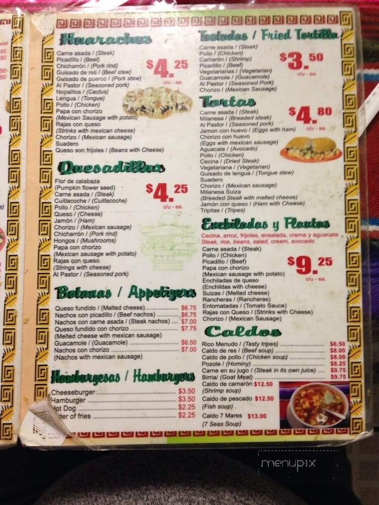 Taqueria Taco Bueno Two - Chicago, IL menu_pic
