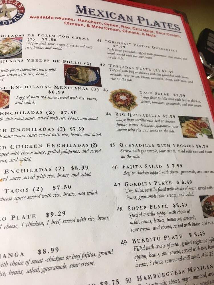 Taqueria Torres Mexican Restaurant - Cleburne, TX menu_pic