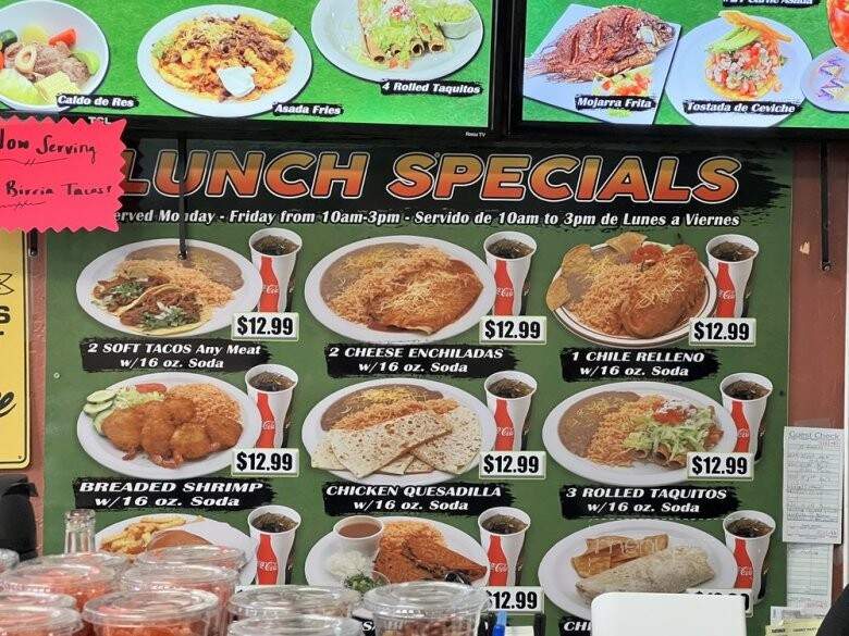 Taqueria Tortillla Factory - Cathedral City, CA menu_pic