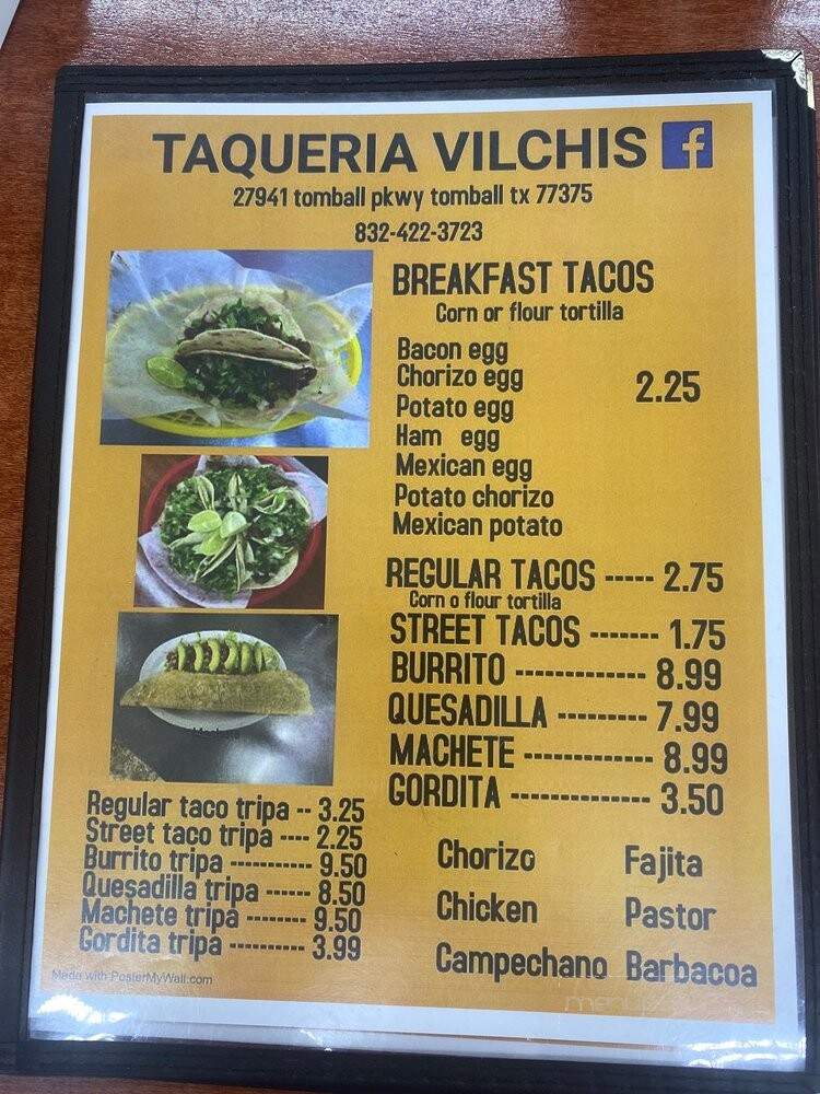 Taqueria Vilchis - Tomball, TX menu_pic