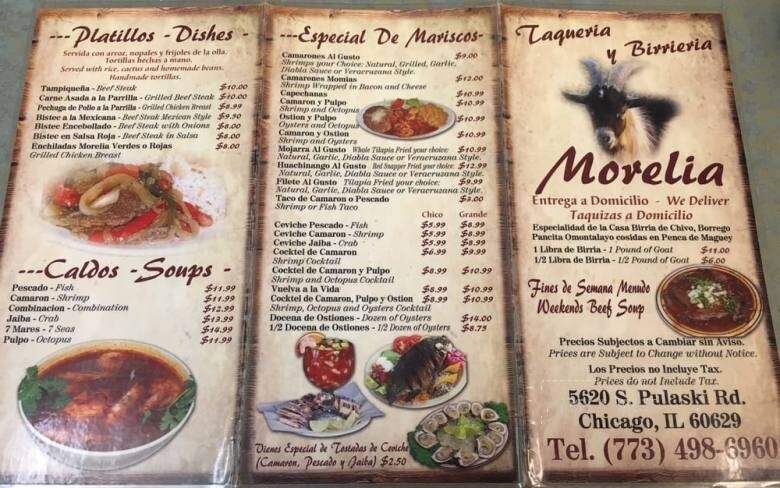 Taqueria Y Birrieria Morelia - Chicago, IL menu_pic