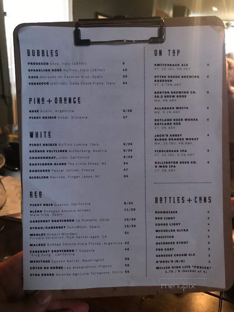 Taso On center - Rutland, VT menu_pic