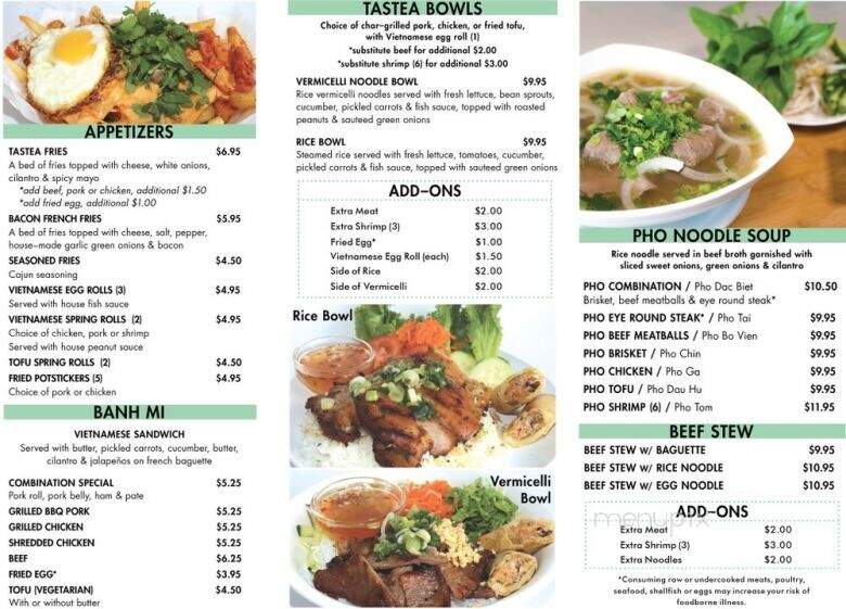 Tastea Vietnamese Grill - Rosenberg, TX menu_pic