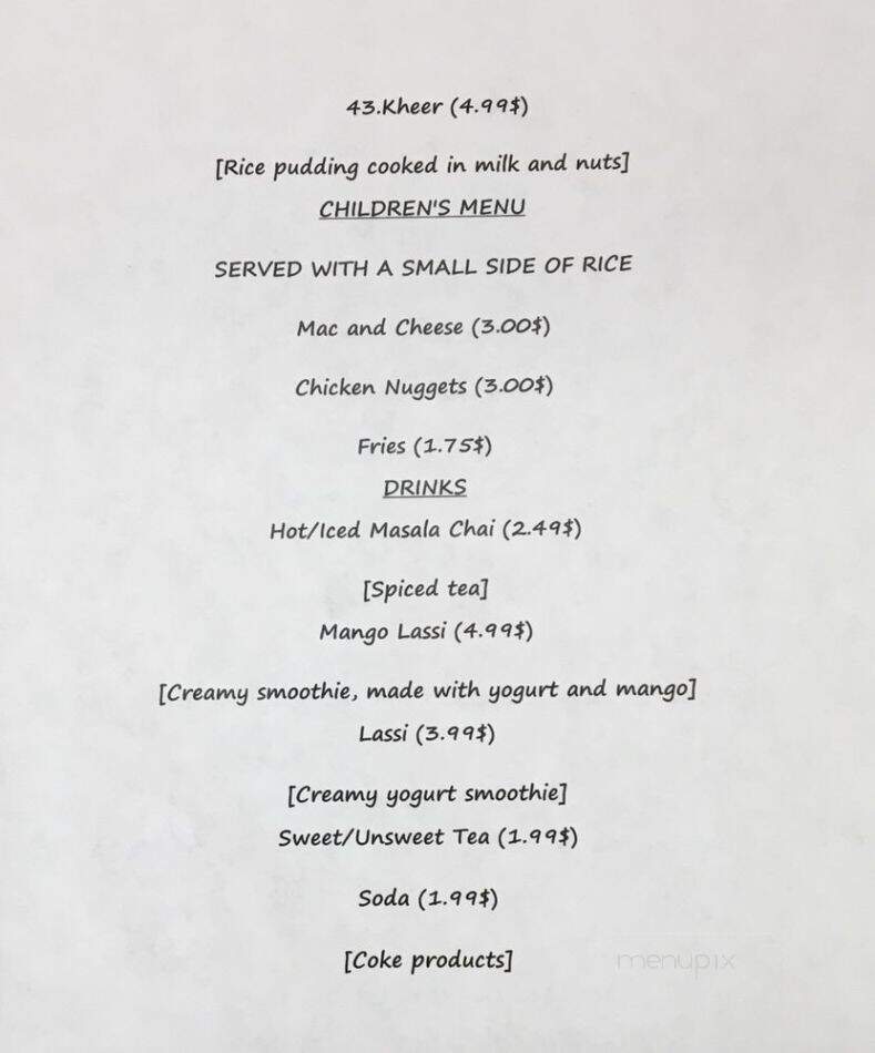 Tastebuds - Lewisburg, WV menu_pic