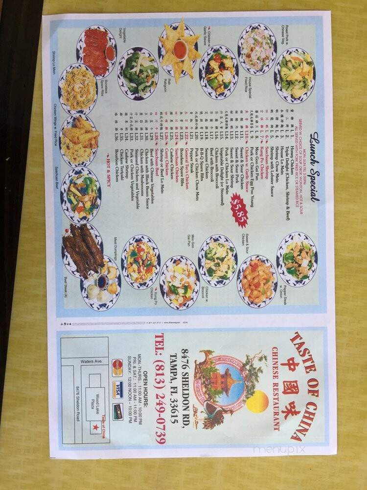 Taste Of China - Tampa, FL menu_pic