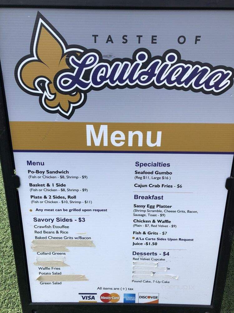 Taste of Louisiana Utah - Syracuse, UT menu_pic