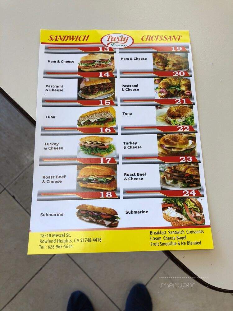 Tasty Donuts - Rowland Heights, CA menu_pic