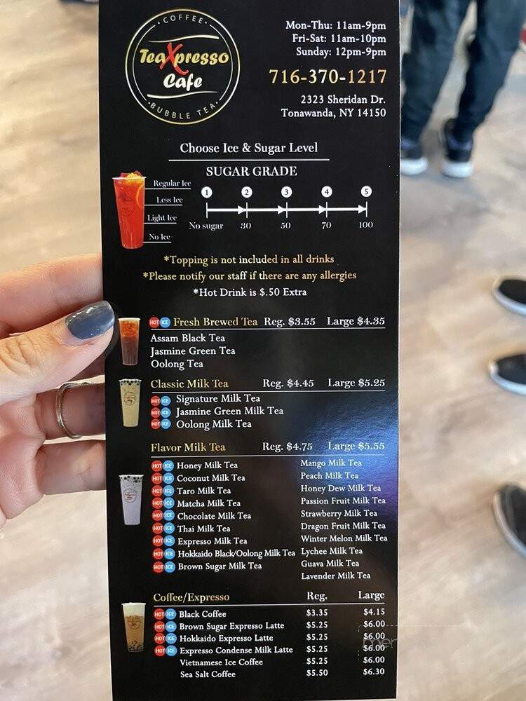 Teaxpresso Cafe - Tonawanda, NY menu_pic