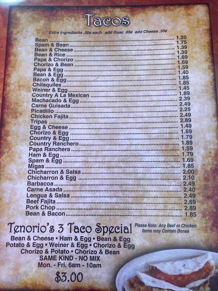 Tenorio's Mexican Restaurant - San Antonio, TX