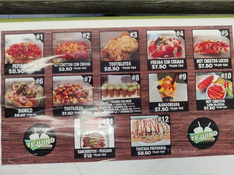 Tequileros Tejuino And Snackbar - Pico Rivera, CA menu_pic