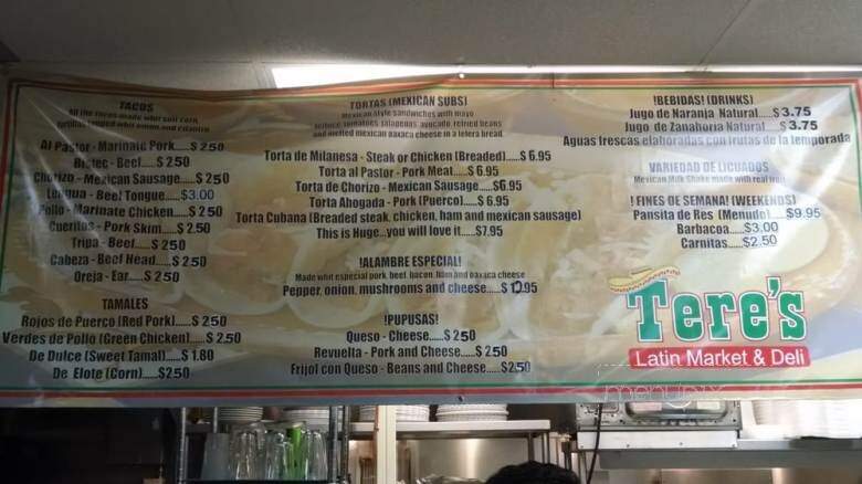 Tere's Latin Market - Ellicott City, MD menu_pic