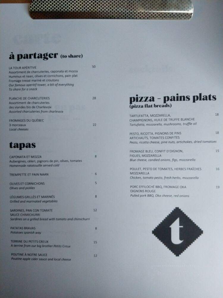 Terroir - Quebec City, QC menu_pic