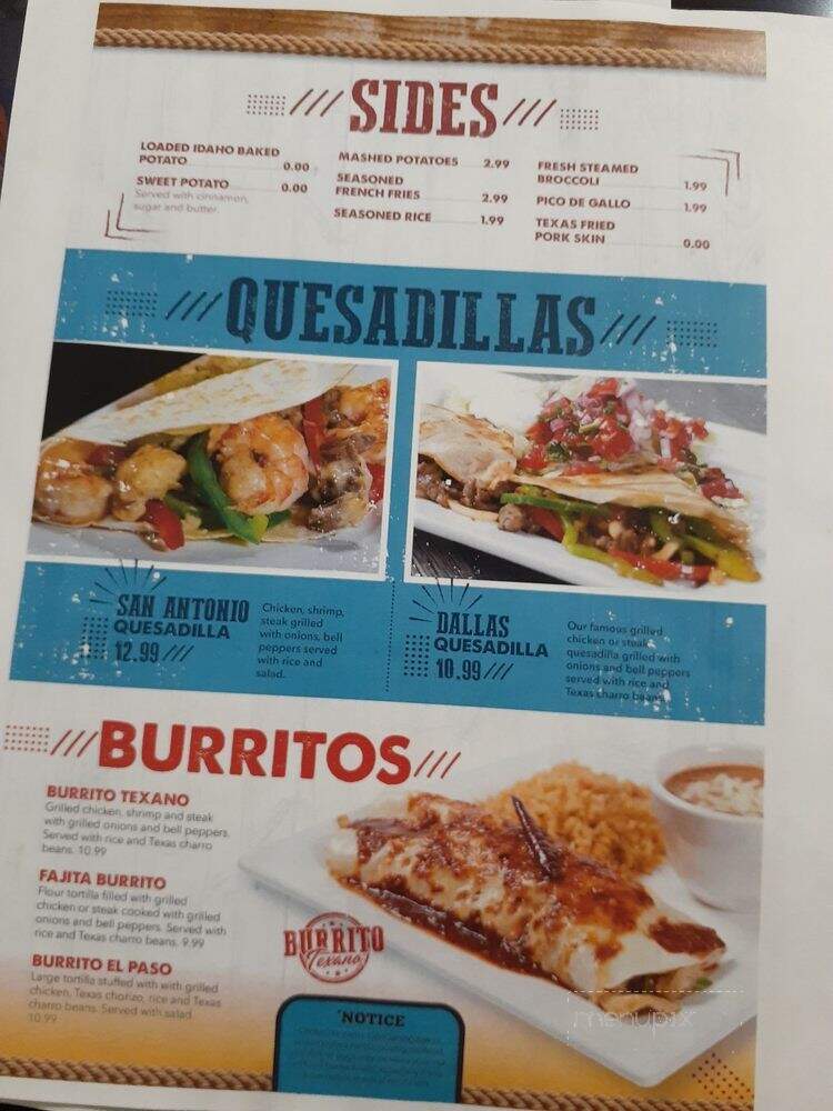 Texas Grill - Jasper, GA menu_pic