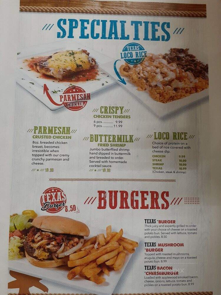 Texas Grill - Jasper, GA menu_pic