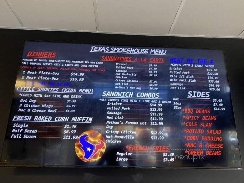 Texas Smokehouse - Brentwood, CA menu_pic
