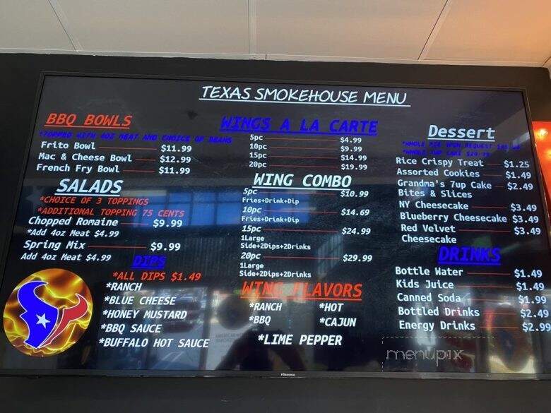 Texas Smokehouse - Brentwood, CA menu_pic