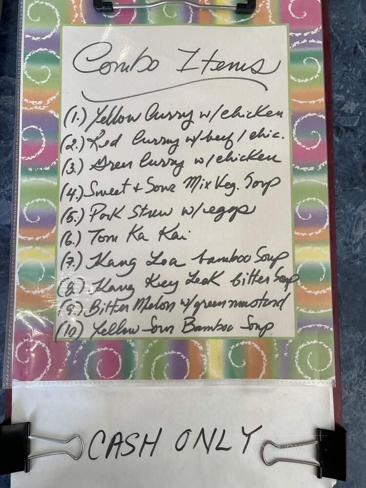 Thai Tanee - Anaheim, CA menu_pic