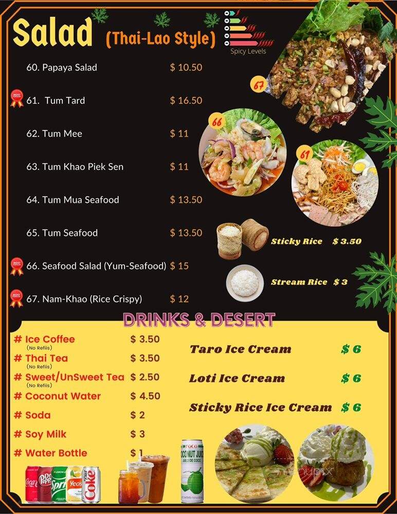 Thai Barn - Fort Worth, TX menu_pic