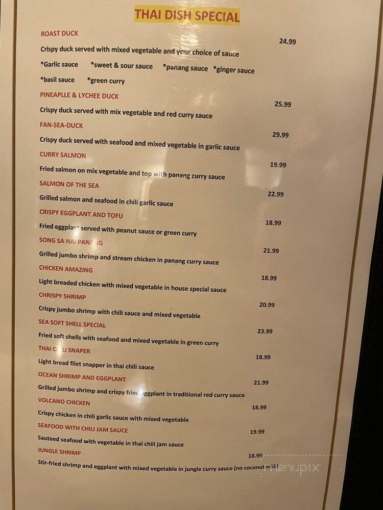 Thai Dish Restaurant - Clearwater, FL menu_pic