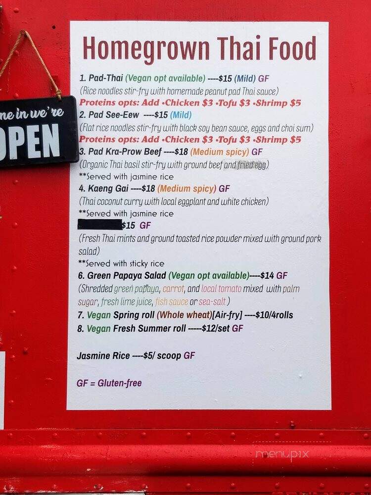 Thai Elephant - Hanalei, HI menu_pic