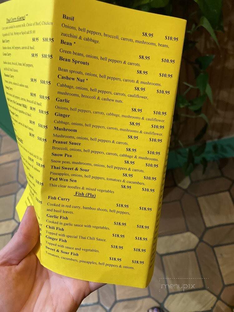 Thai Cuisine - Columbia, SC menu_pic