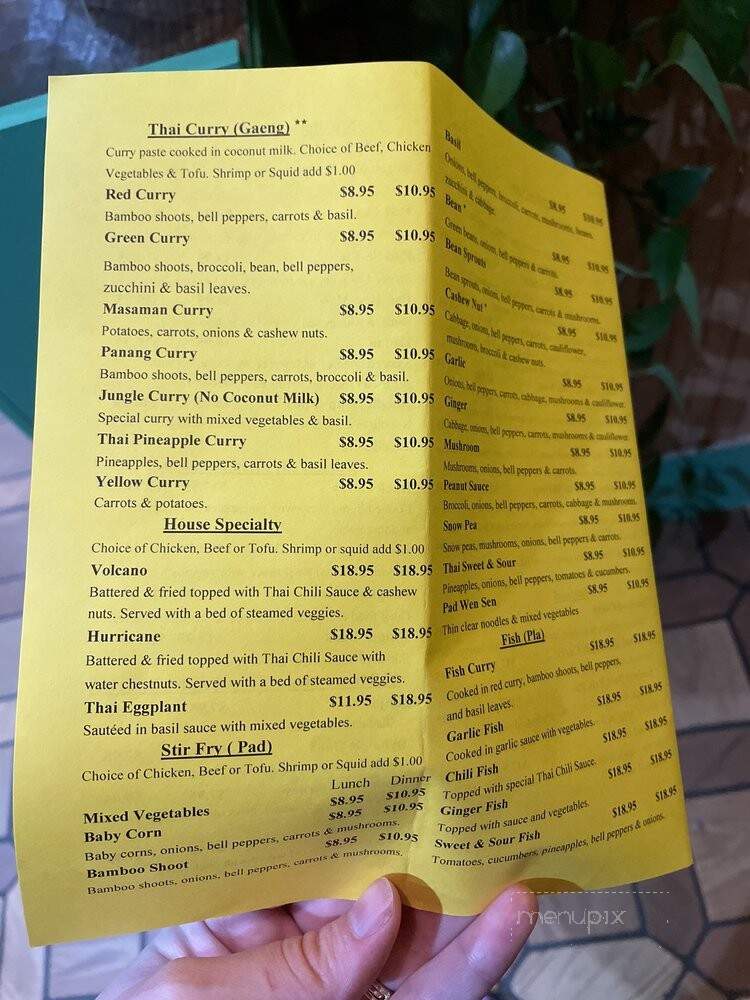 Thai Cuisine - Columbia, SC menu_pic