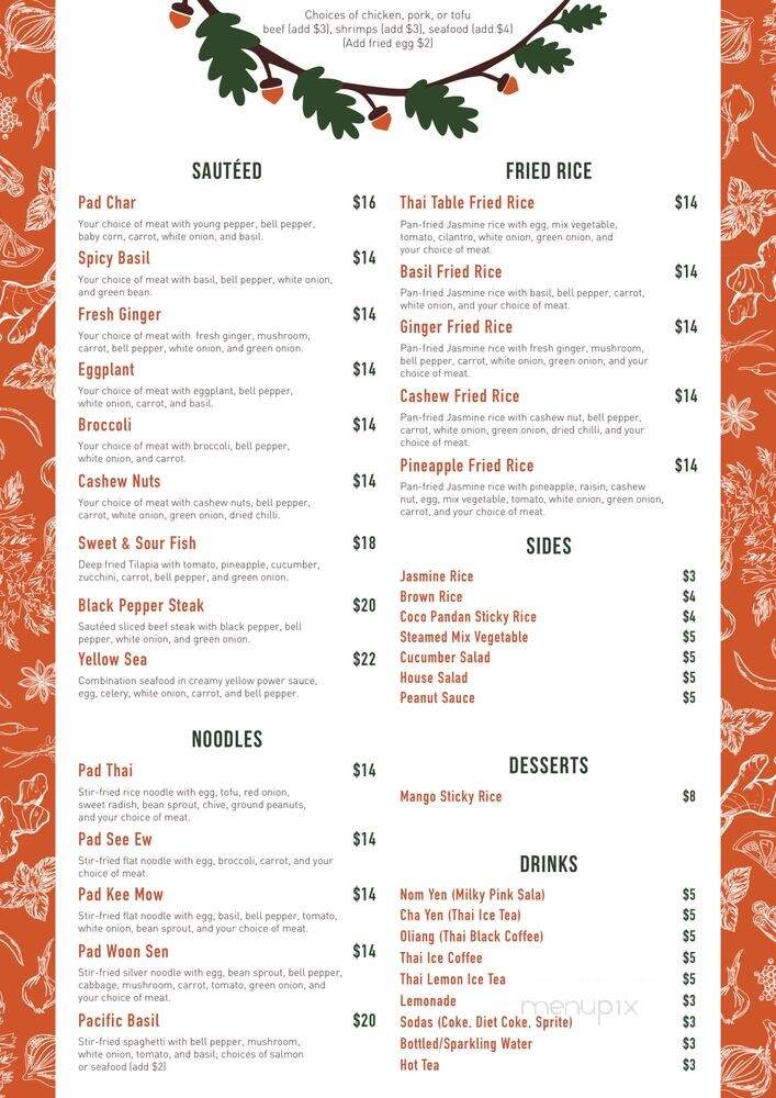 Thai Table - Concord, CA menu_pic