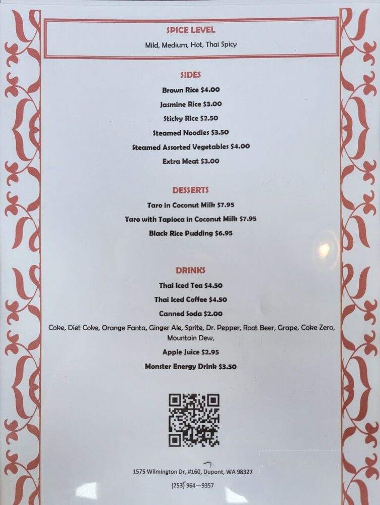 Thai Taste - Dupont, WA menu_pic