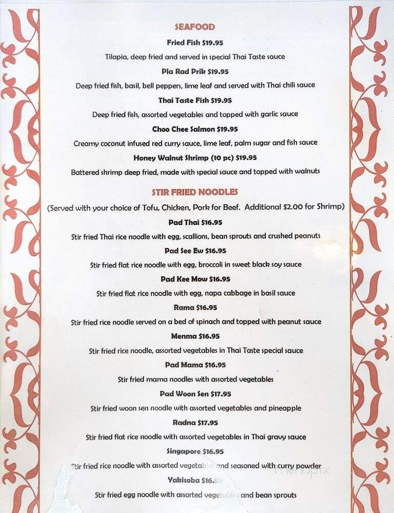 Thai Taste - Dupont, WA menu_pic