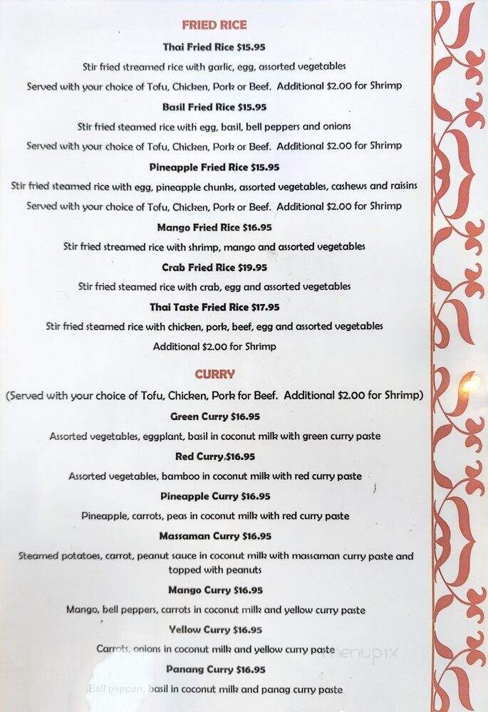 Thai Taste - Dupont, WA menu_pic