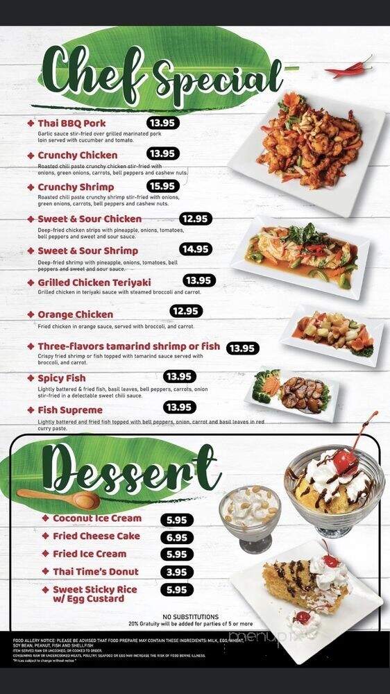 Thai Time Restaurant - Mobile, AL menu_pic