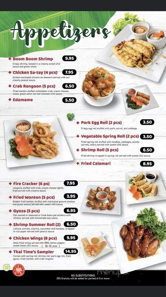 Thai Time Restaurant - Mobile, AL menu_pic