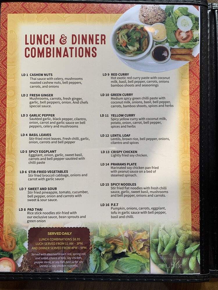 Thai Vegan - Greer, SC menu_pic
