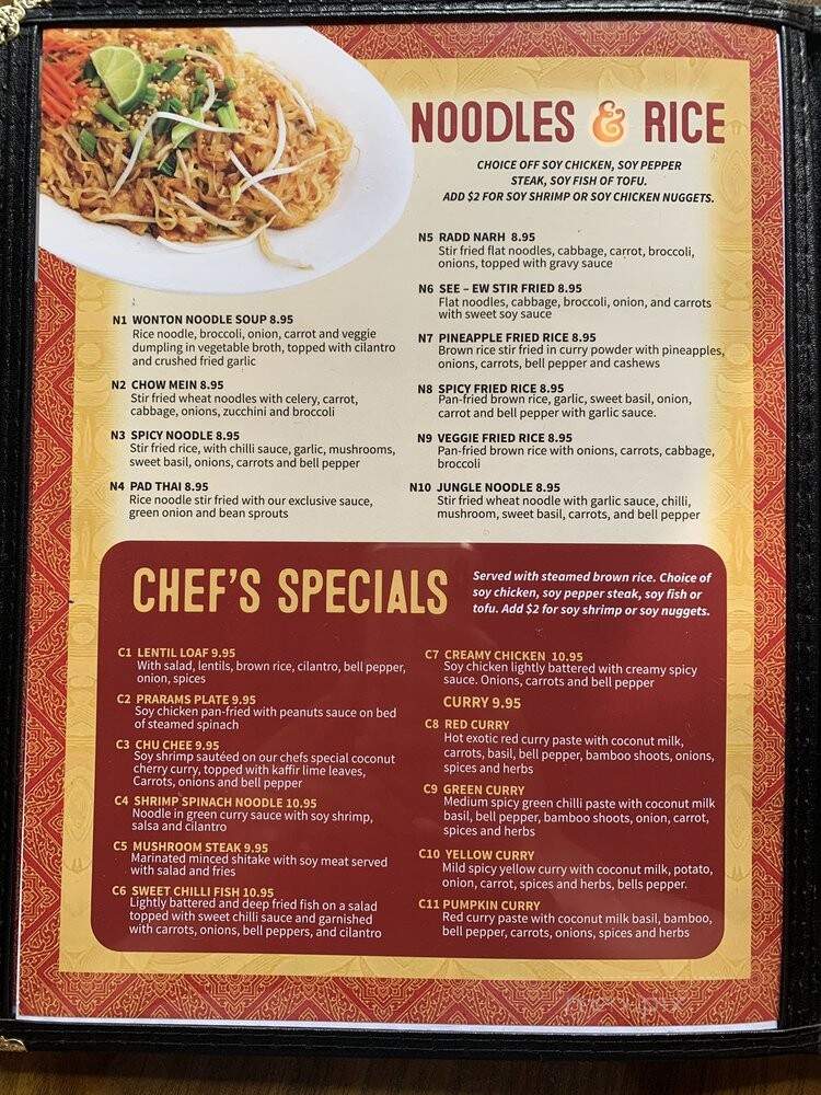 Thai Vegan - Greer, SC menu_pic