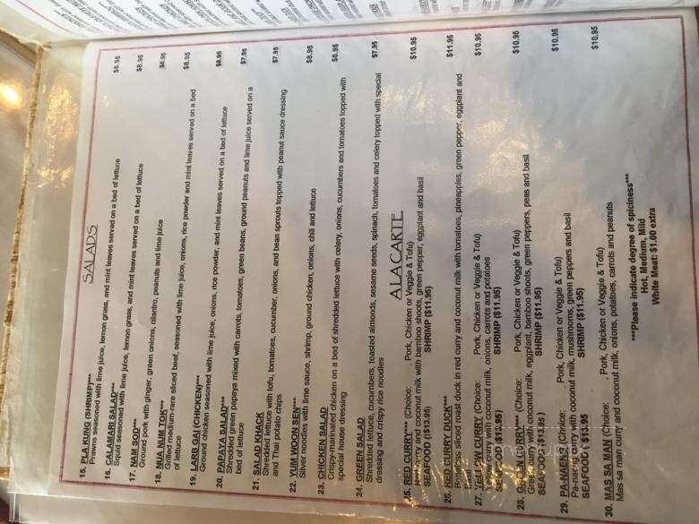 Thai Village Restaurant - Concord, CA menu_pic