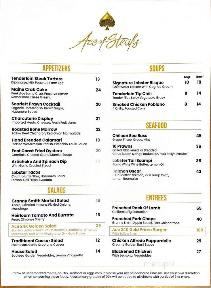 The Ace of Steaks - San Antonio, TX menu_pic