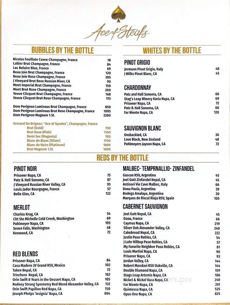 The Ace of Steaks - San Antonio, TX menu_pic