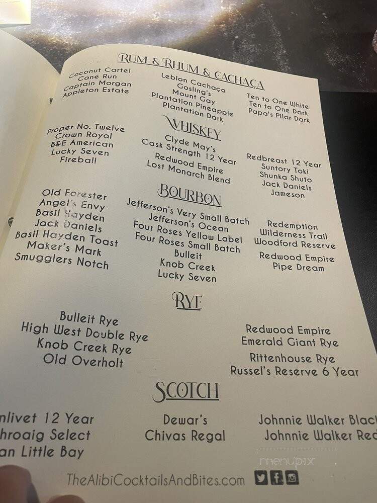 The Alibi - Geneva, FL menu_pic