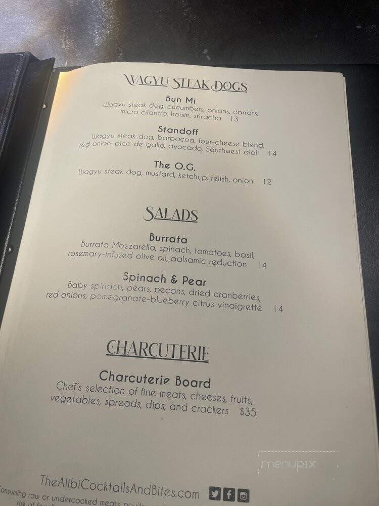 The Alibi - Geneva, FL menu_pic