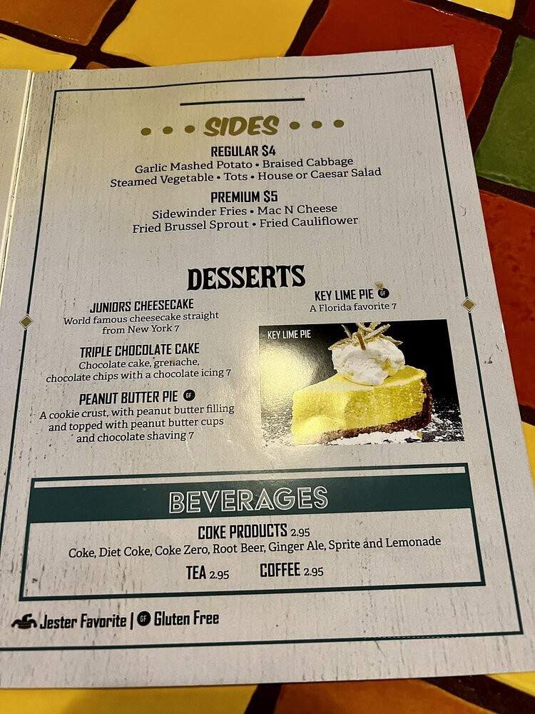 The Angry Jester - Cocoa, FL menu_pic