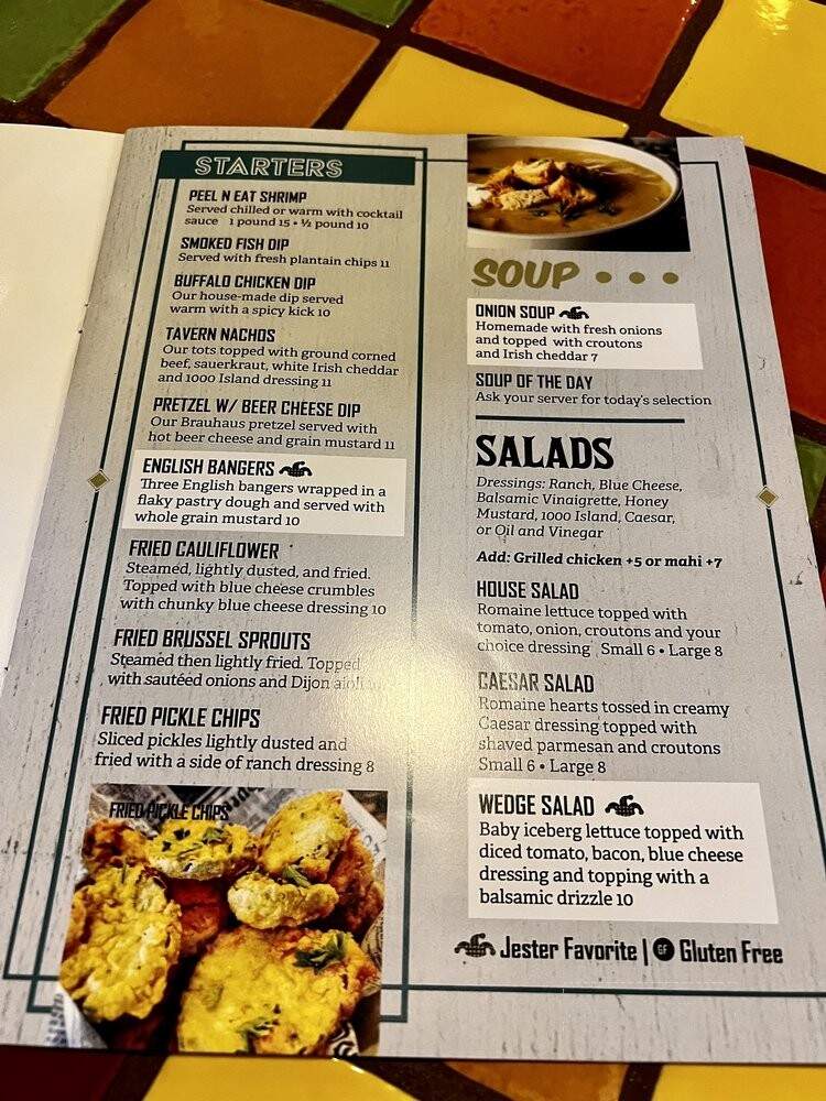 The Angry Jester - Cocoa, FL menu_pic
