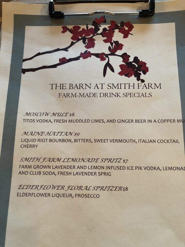 The Barn at Smith Farm - Falmouth, ME menu_pic