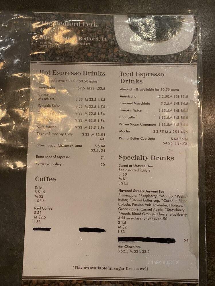 The Bedford Perk - Bedford, IN menu_pic