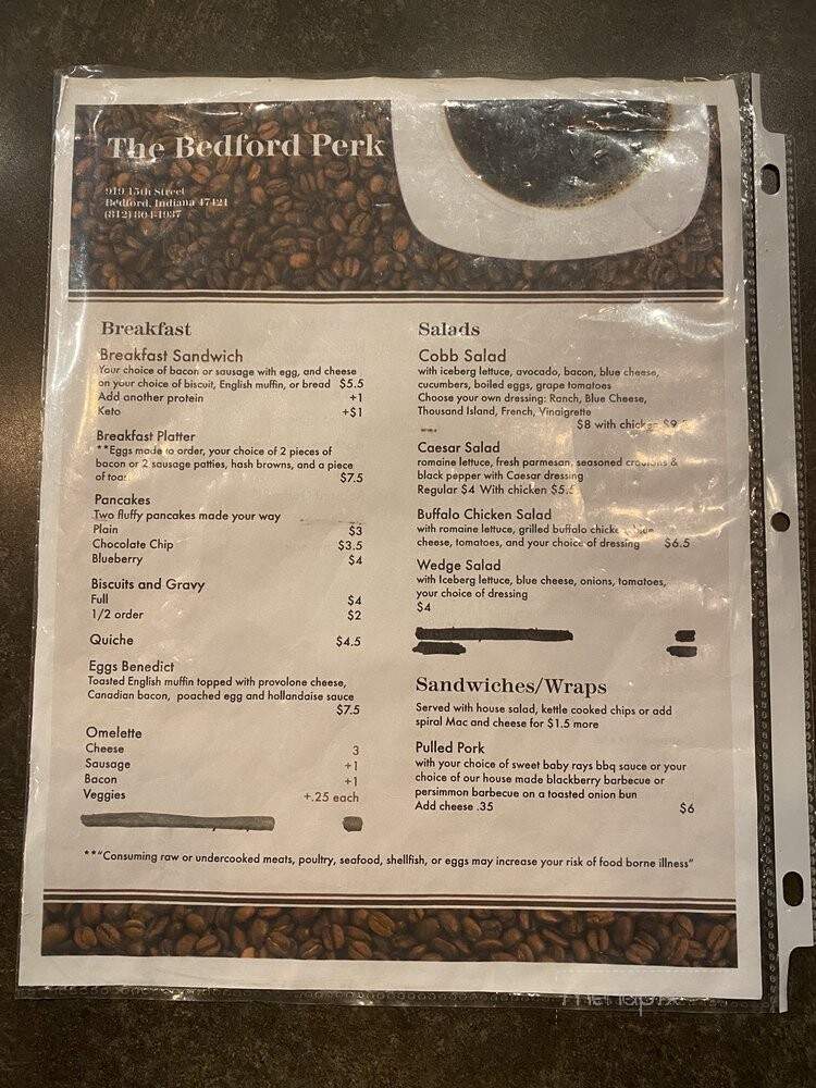 The Bedford Perk - Bedford, IN menu_pic